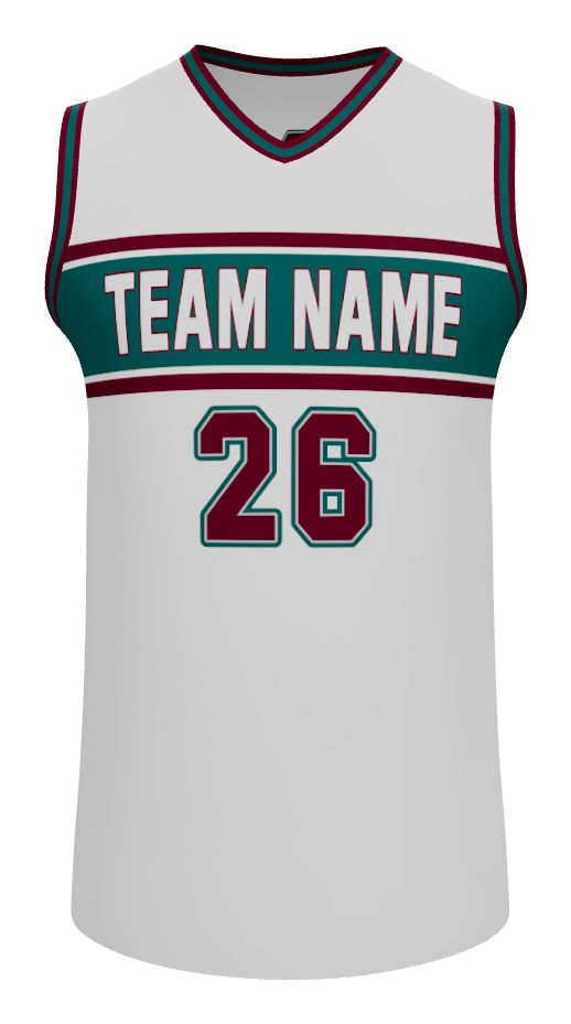 Mens V-Neck Halfcourt Basketball Jersey, design 08