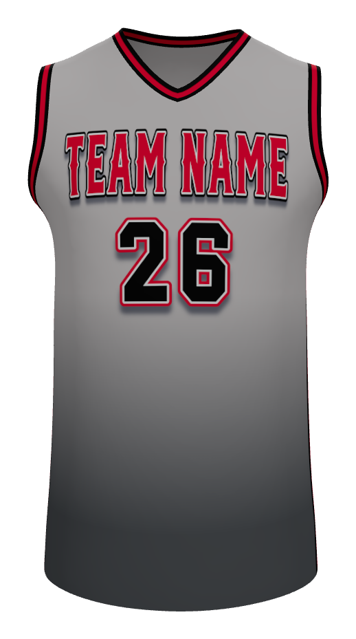Mens V-Neck Halfcourt Basketball Jersey, design 07