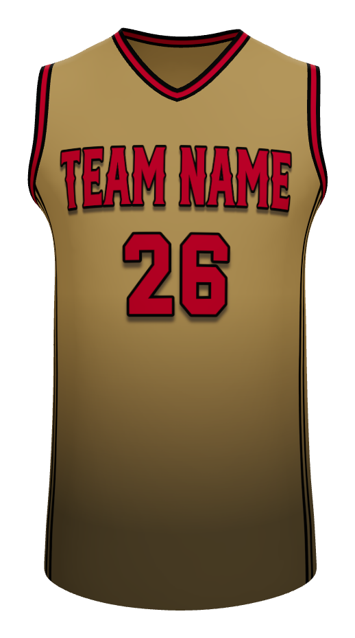 Mens V-Neck Halfcourt Basketball Jersey, design 09