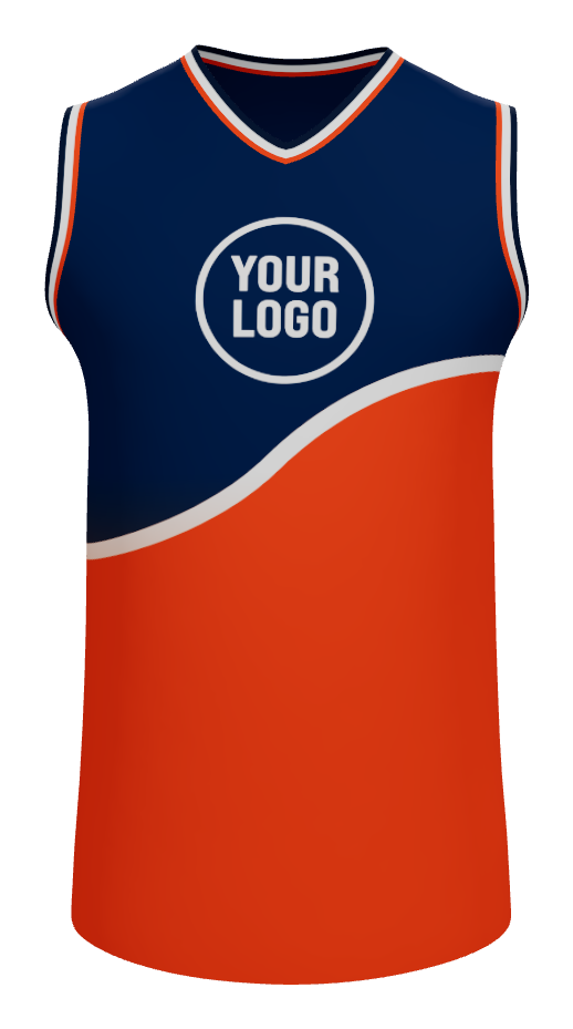 Mens V-Neck Halfcourt Basketball Jersey, design 10