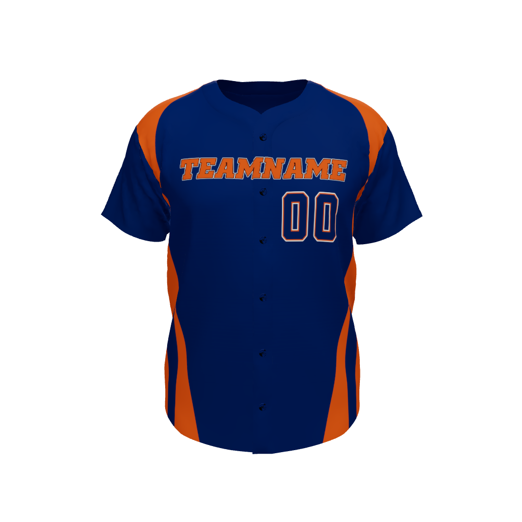 Mens Line Drive Full Button Jersey, design 11
