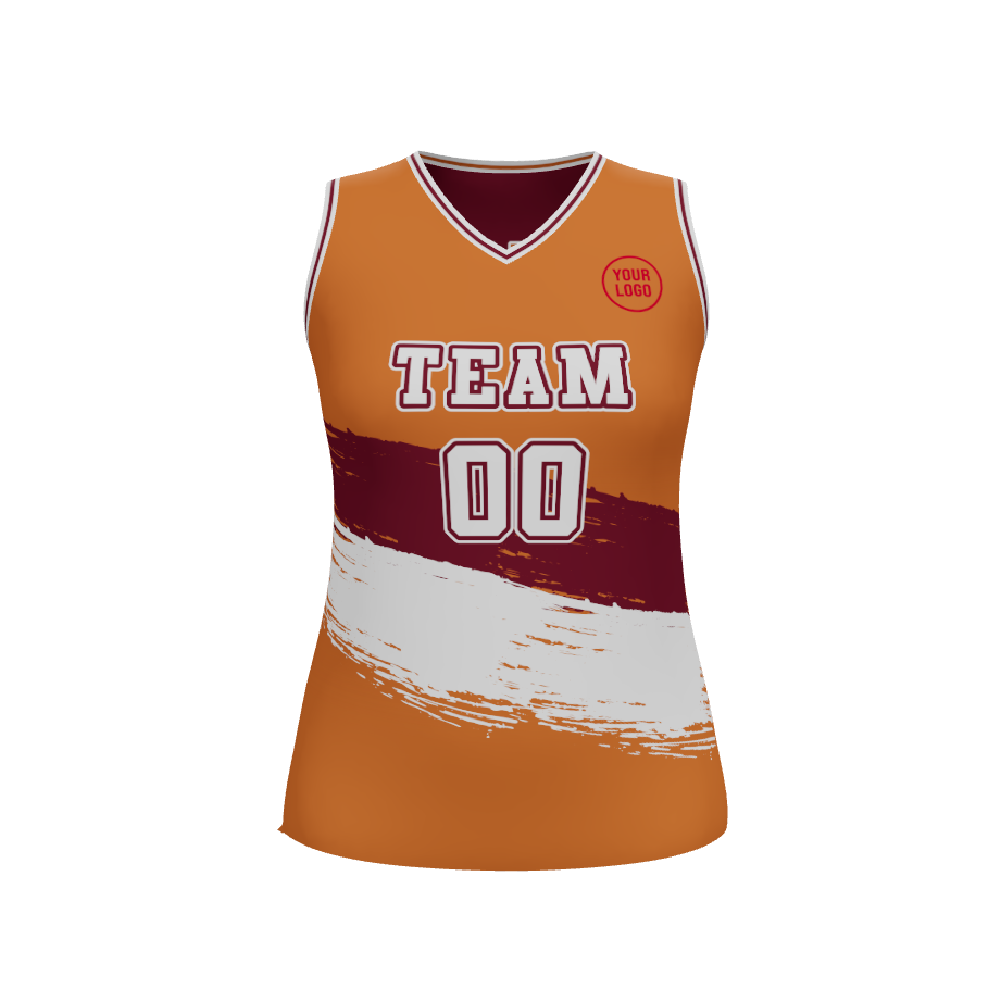 Womens Overtime Reversible V-Neck Basketball Jersey, design 04