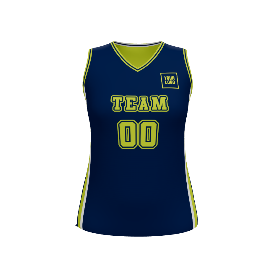 Womens Overtime Reversible V-Neck Basketball Jersey, design 07