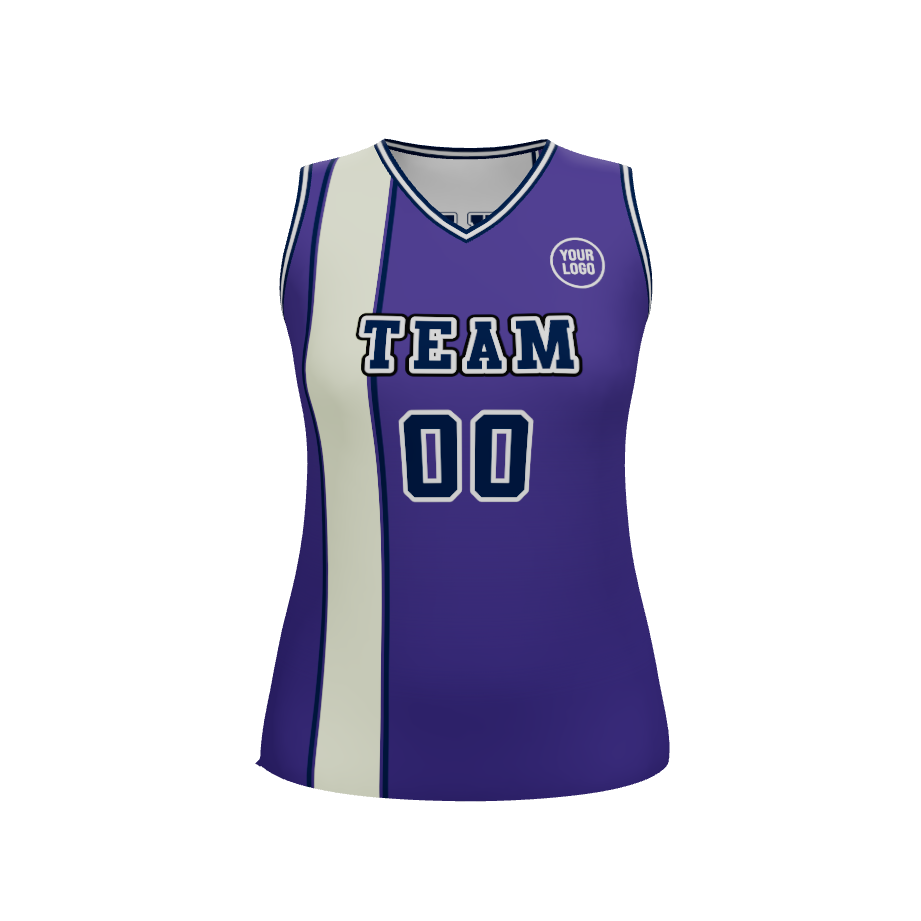 Womens Overtime Reversible V-Neck Basketball Jersey, design 06