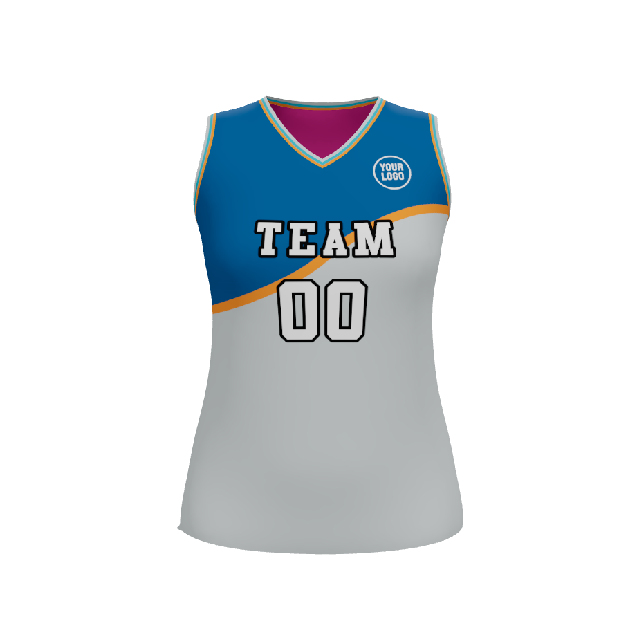 Womens Overtime Reversible V-Neck Basketball Jersey, design 10