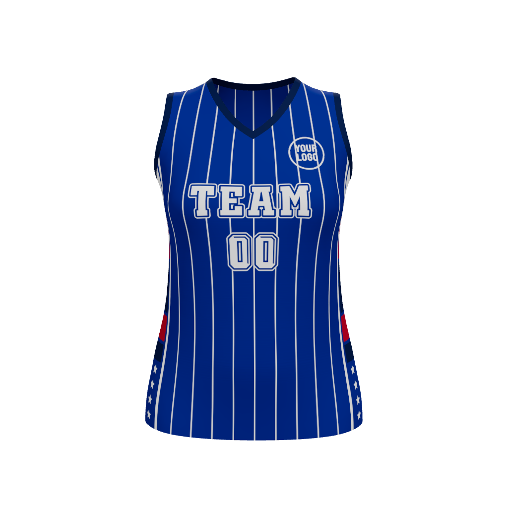 Womens Halfcourt V-Neck Basketball Jersey, design 05