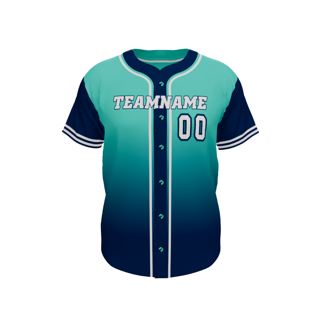 Mens Line Drive Full Button Jersey, design 07