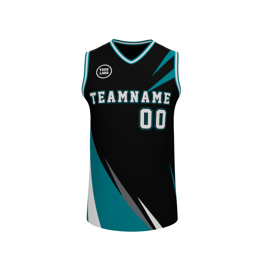Mens V-Neck Halfcourt Basketball Jersey, design 13