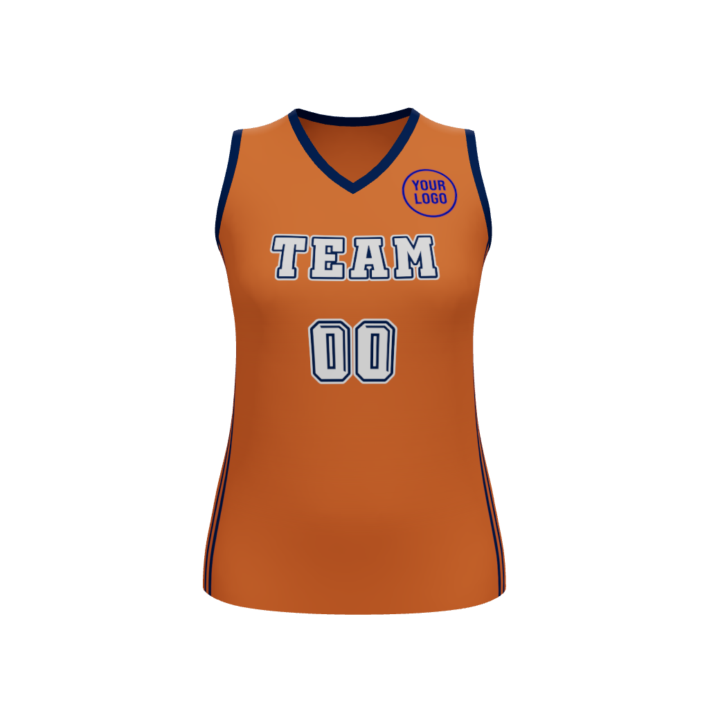 Womens Halfcourt V-Neck Basketball Jersey, design 09