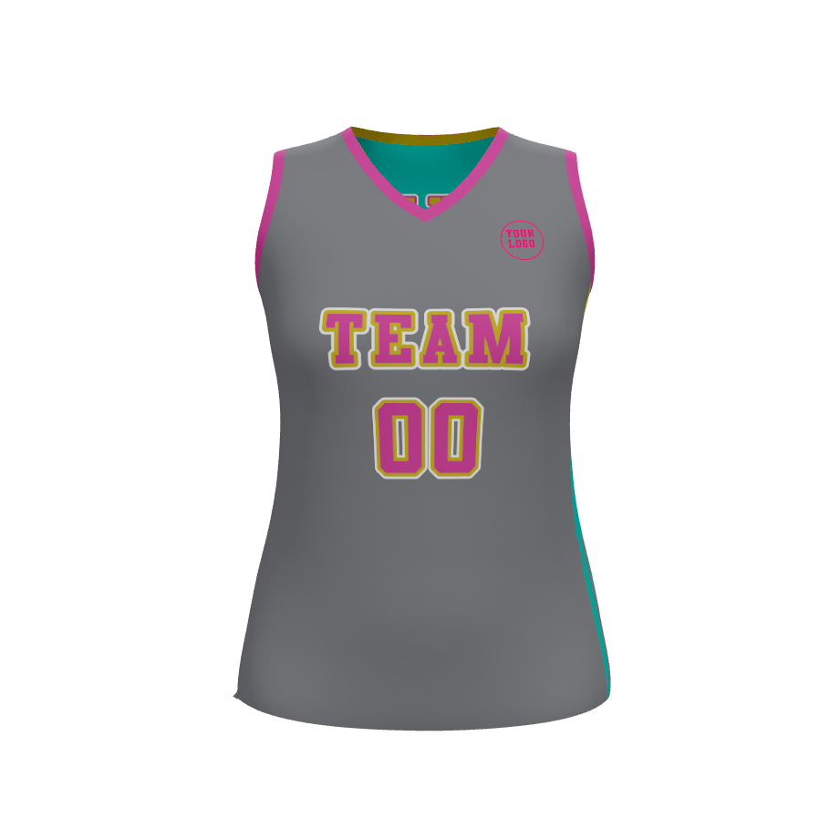 Womens Overtime Reversible V-Neck Basketball Jersey, design 03